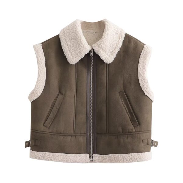 Street Fashion 3 Color Fur Vest Coat 9605 - Image 8
