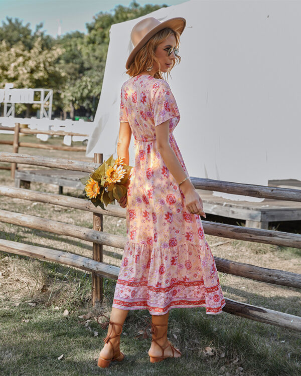 Positioning Flower Dress Summer Leisure Vacation - Image 4