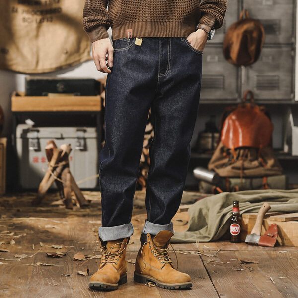 American Retro Autumn Jeans Men - Image 2