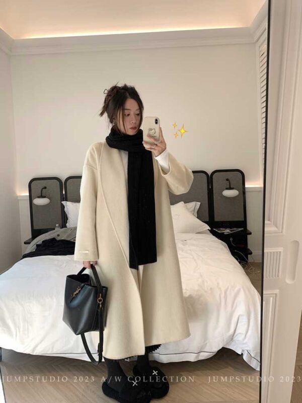 Retro Wool Overcoat Women's Fashion - Image 6
