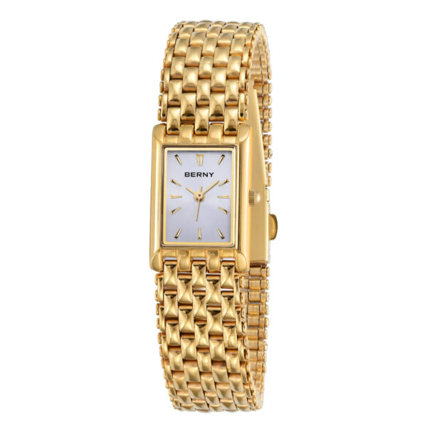 Ultra-thin Gold Quartz Watch Rectangular Men's Watch - Image 9