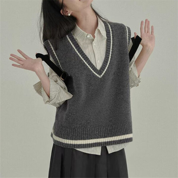 Women's All-match Sweater Soft Glutinous Vest Waistcoat - Image 5