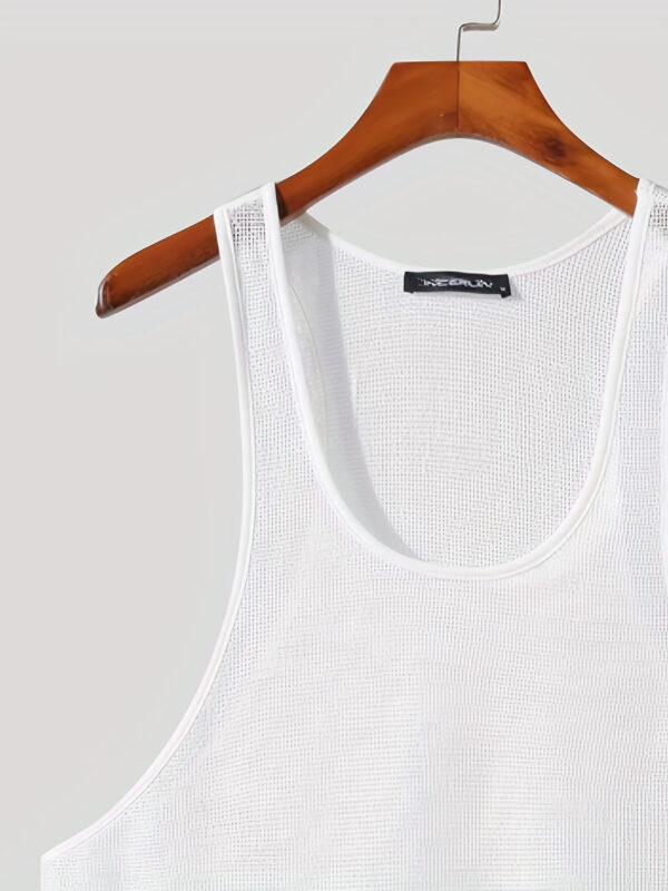 Solid Color Bottoming Shirt Outer Wear Casual Knitted I-shaped Vest - Image 2