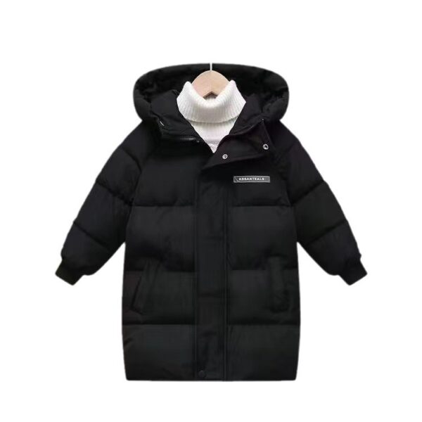 Mid-length Thickened Children's Down And Wadded Jacket - Image 5