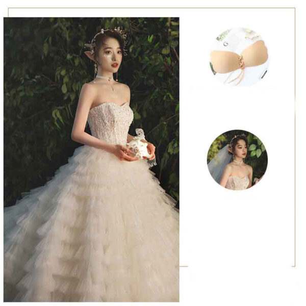 Women's Temperament Fashion Large Trailing Breasted Simple Dress - Image 6