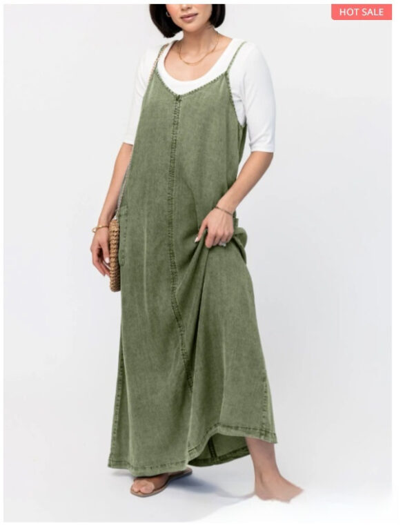 New Suspender Leisure Denim Dress - Image 5