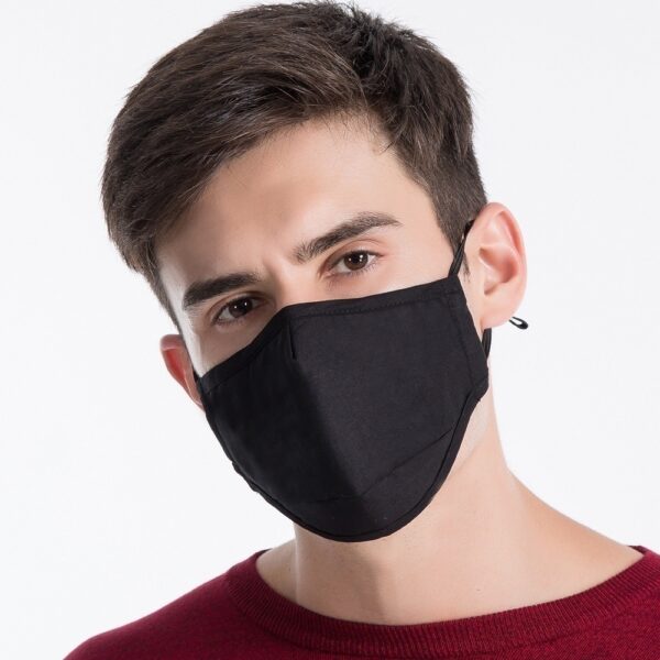 Cotton Pure Color Washable Dust-proof Warmth Mask - Image 5