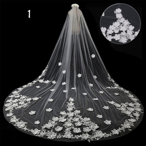 Bride Wedding Master Wedding Veil Long Long Tail - Image 3