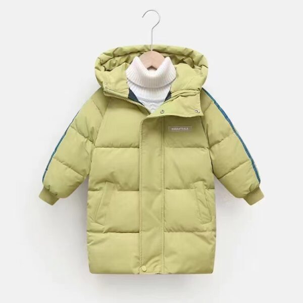 Mid-length Thickened Children's Down And Wadded Jacket - Image 8
