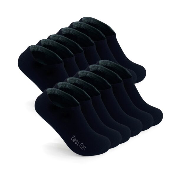 12 Pairs Of Thin Black Invisible Socks - Image 9