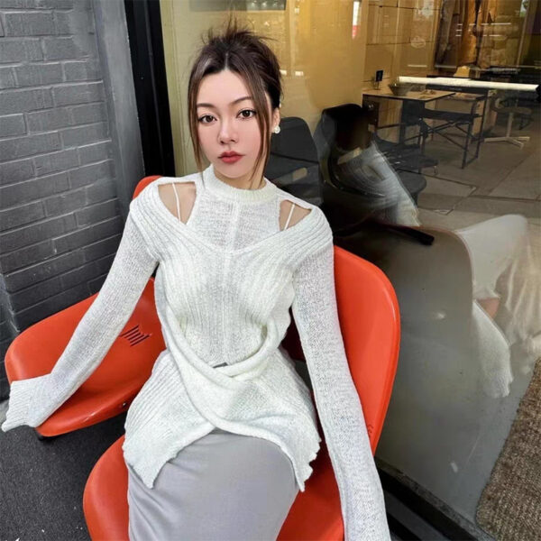 Women's Slim Collar Knitted Sweater