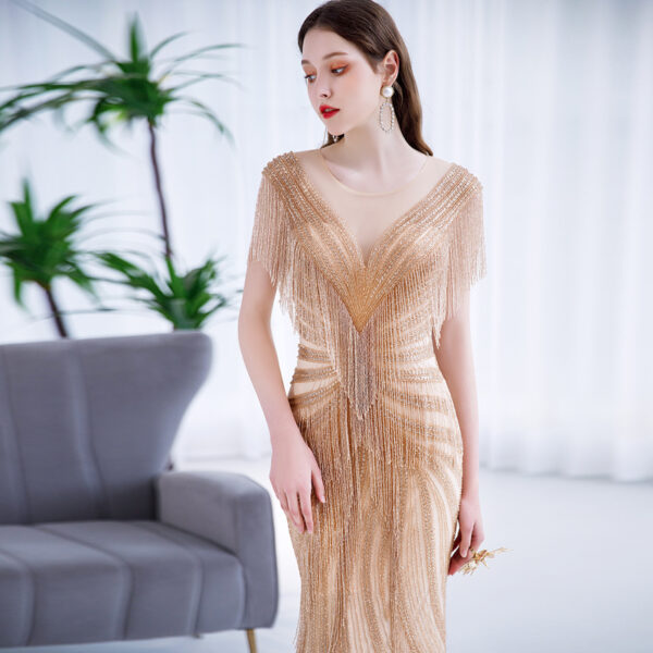 New Temperament Queen Bride Party Toast Dress - Image 5
