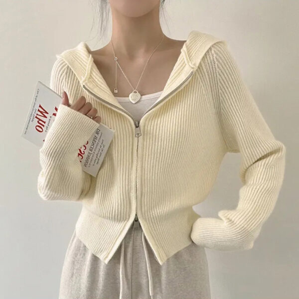Fashion Thick Knit Cardigan Sweater For Women - Image 10