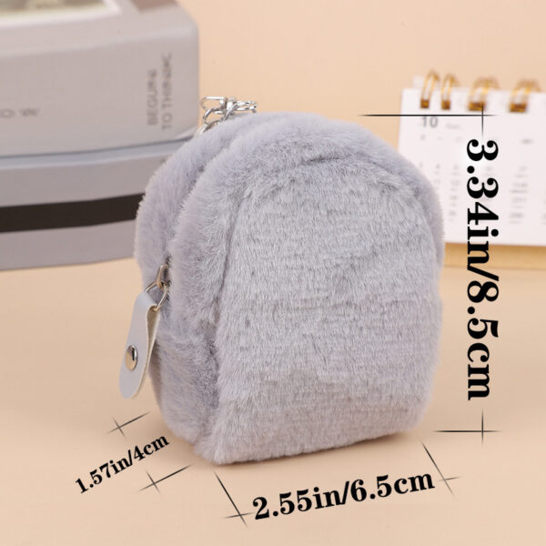 Plush Mini Wallet Small Earphone Storage Key Case - Image 7