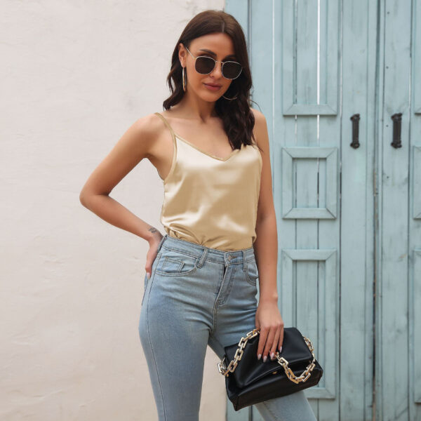 Women's Elegant Satin Tank Top - Image 8