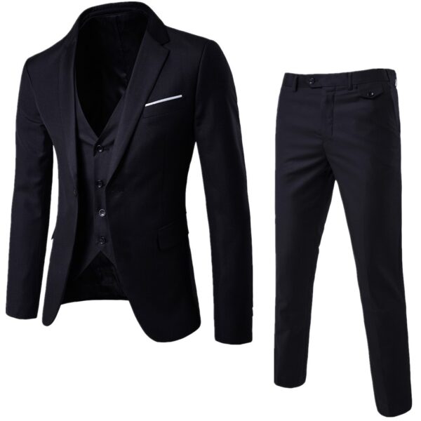 Men's Business Cotton Blend Casual Suit - Image 3