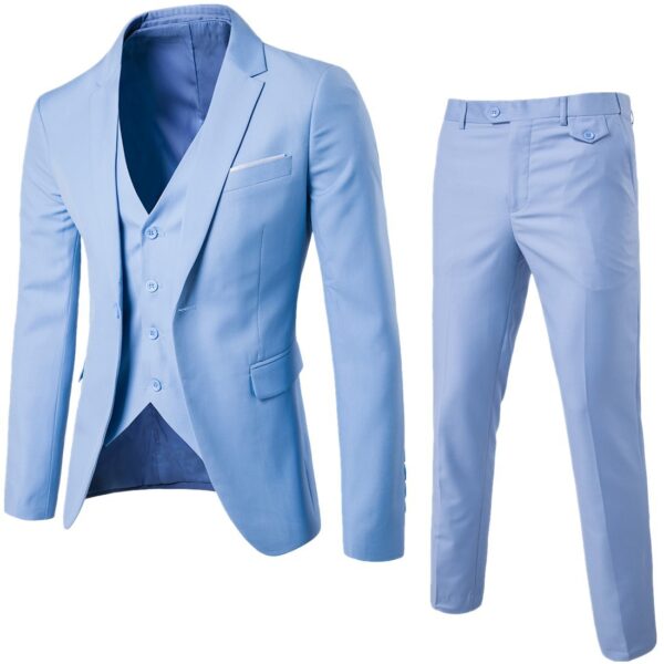 Men's Business Cotton Blend Casual Suit - Image 4