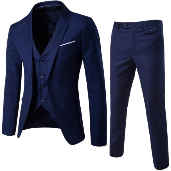 Men's Business Cotton Blend Casual Suit - Image 7