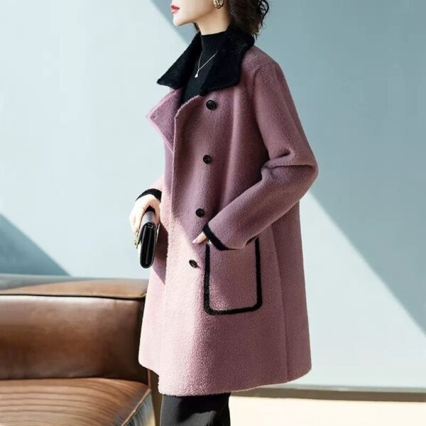 Mid-length Reversible Woolen Coat New - Image 3