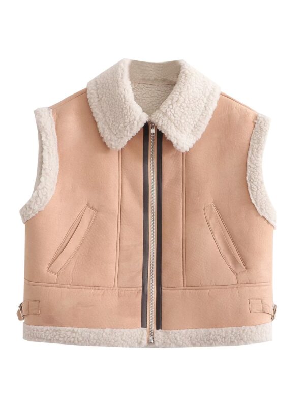 Street Fashion 3 Color Fur Vest Coat 9605 - Image 9