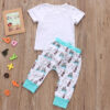 Newborn Baby Clothes Set T-shirt Tops Pants Little Boys and Girls Outfits - Image 2