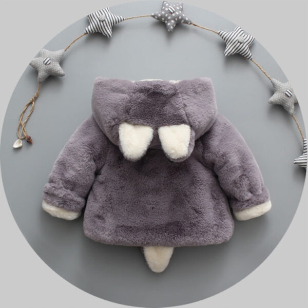 Winter popular girl's plush plush coat baby - Image 5