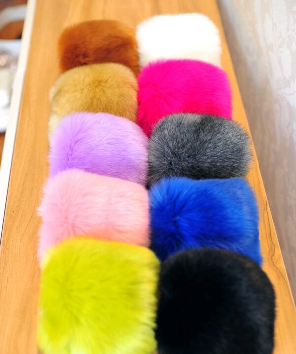 Warm sleeves fur fur cuff gloves windproof cuffs bracelets imitation rabbit fur imitation fox fur wristbands hand ring - Image 4