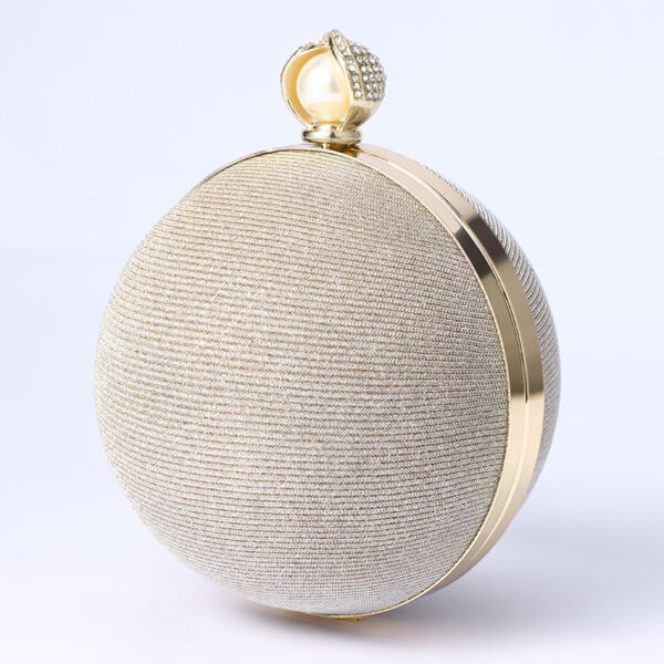Premium Flash Round Pearl Bag For Women's Retro - Image 2