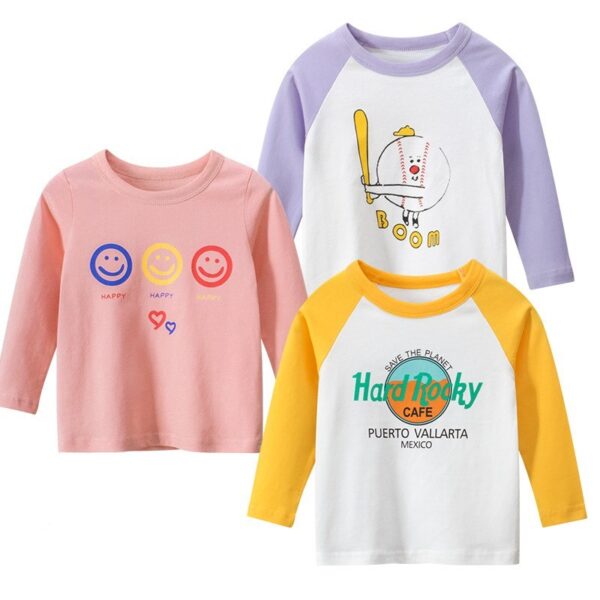 Girls Korean Long Sleeve T-shirt Baby Clothes - Image 3