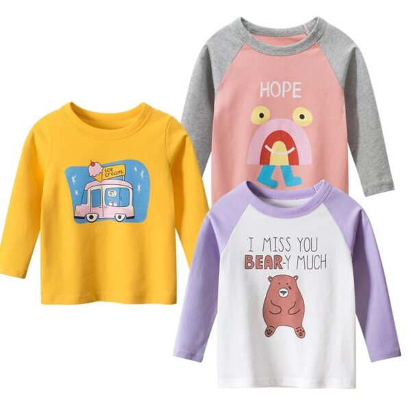 Girls Korean Long Sleeve T-shirt Baby Clothes - Image 5