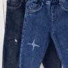 Boys  Fleece Jeans Straight Trousers Trendy Children s Clothing - Image 6