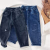 Boys  Fleece Jeans Straight Trousers Trendy Children s Clothing - Image 2