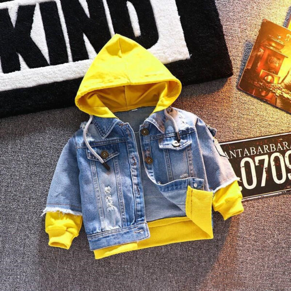 Boys Denim Jacket Spring And Autumn New Children'S Jacket Tops - Image 4