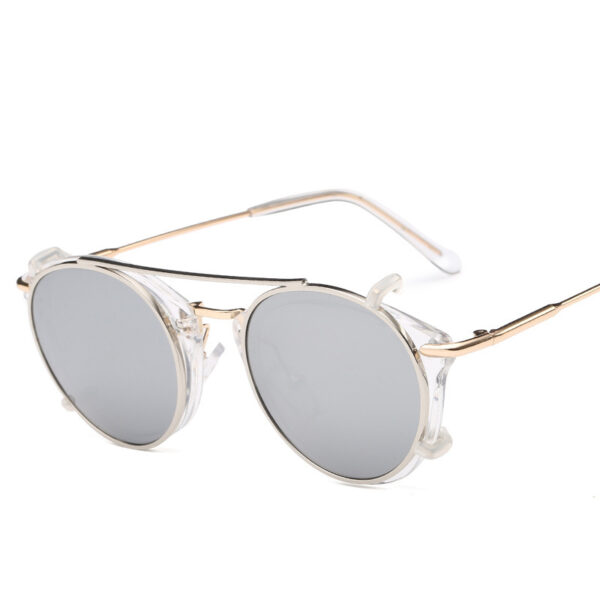 Double-layer Dual-purpose Glasses Retro Round Frame External Ink Lens - Image 6