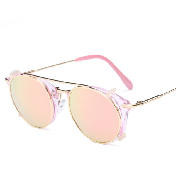 Double-layer Dual-purpose Glasses Retro Round Frame External Ink Lens - Image 2