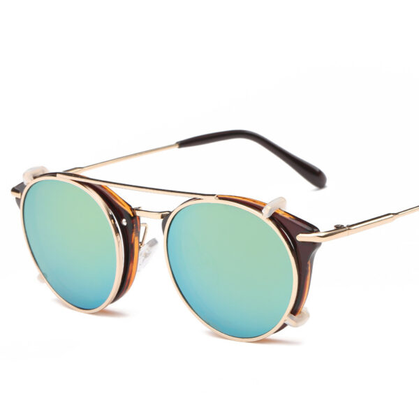 Double-layer Dual-purpose Glasses Retro Round Frame External Ink Lens - Image 8