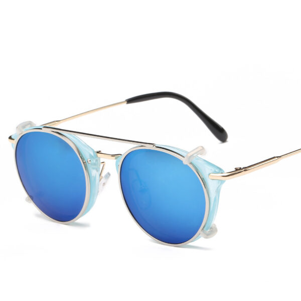 Double-layer Dual-purpose Glasses Retro Round Frame External Ink Lens - Image 4
