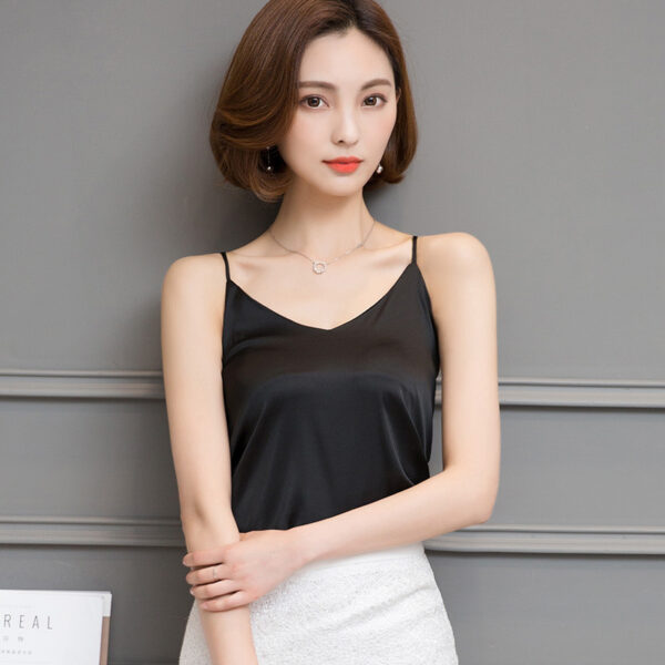 Women's Elegant Satin Tank Top - Image 5