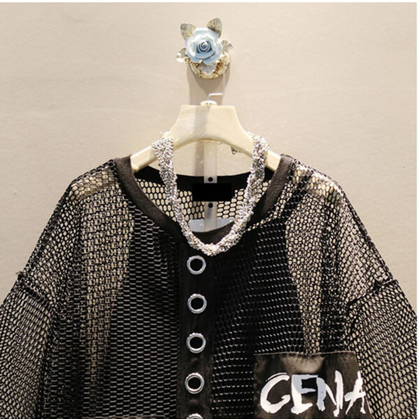 Women's Mesh T-shirt Women's See-through Plus Size Fat Mm Net Shirt - Image 3