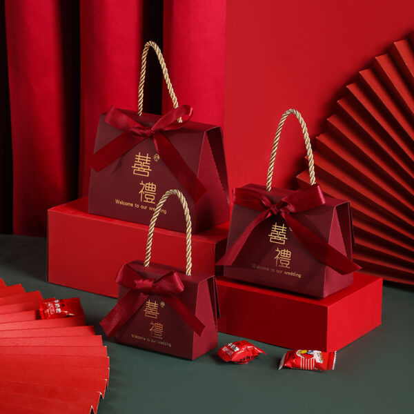 Wedding Candy Box Portable Chinese Style Wedding Candy Gift Box - Image 10