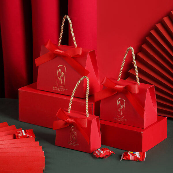 Wedding Candy Box Portable Chinese Style Wedding Candy Gift Box - Image 2