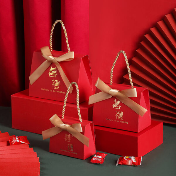 Wedding Candy Box Portable Chinese Style Wedding Candy Gift Box - Image 7