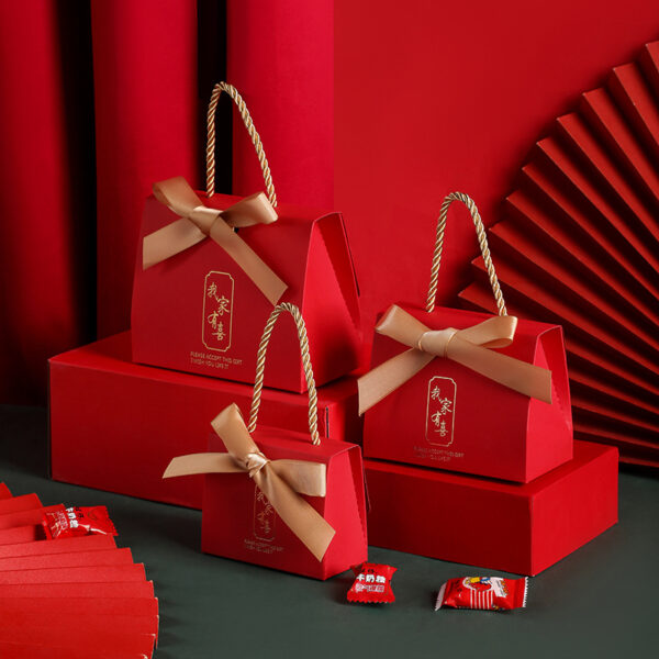 Wedding Candy Box Portable Chinese Style Wedding Candy Gift Box - Image 6