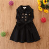 Summer Toddler Baby Girl Dress Kids Princess Casual Sleeveless Sash Button Party A-Line Dress Children Clothing 1-6Y - Image 3