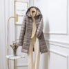 Women's Solid Color Casual Hooded Down Jacket - Image 6