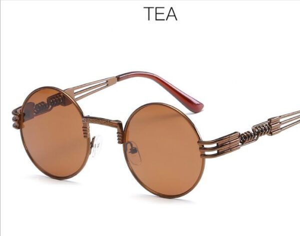 Gold Metal Fashion John Lennon Round Sunglasses Steampunk Sunglasses Mens Womens Retro Vintage Coating Mirrored Eyewear Shades - Image 4