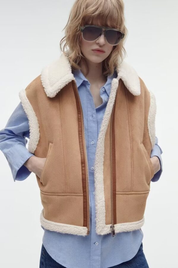 Street Fashion 3 Color Fur Vest Coat 9605 - Image 7