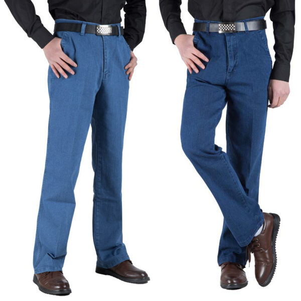 Men's Plus Size High Waist Loose Straight Pants - Image 8