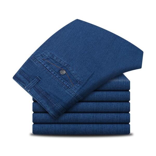 Men's Plus Size High Waist Loose Straight Pants - Image 3