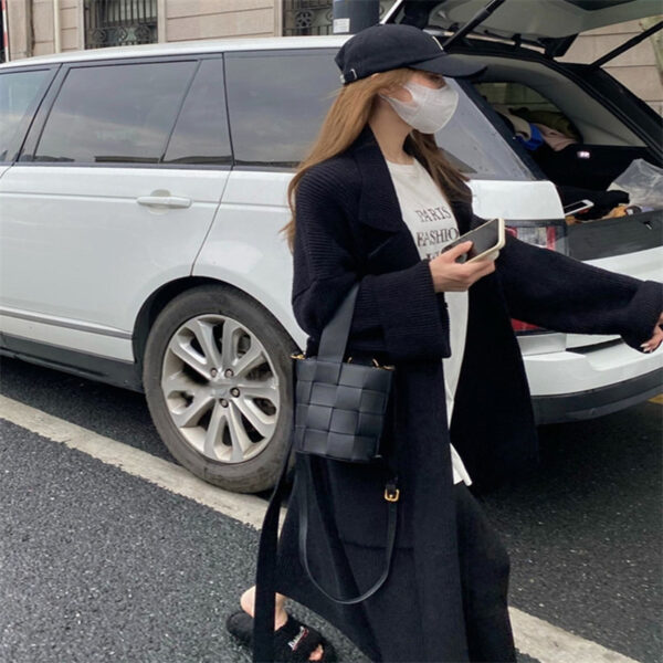 Long Thickened Sweater Women's Coat Loose Knitted Cardigan - Image 8